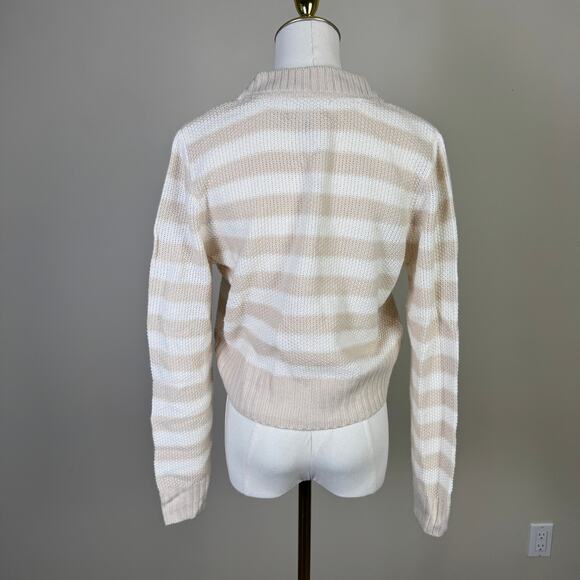 Jessica Simpson Striped V-Neck Cardigan Sweater US Women's XS - Picture 2 of 6